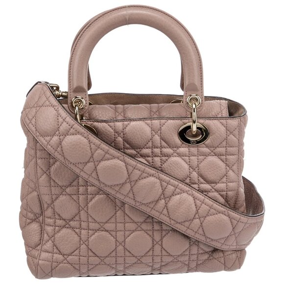 CHRISTIAN DIOR Grained Calfskin Medium Supple Lady Dior - Picture 4 of 17